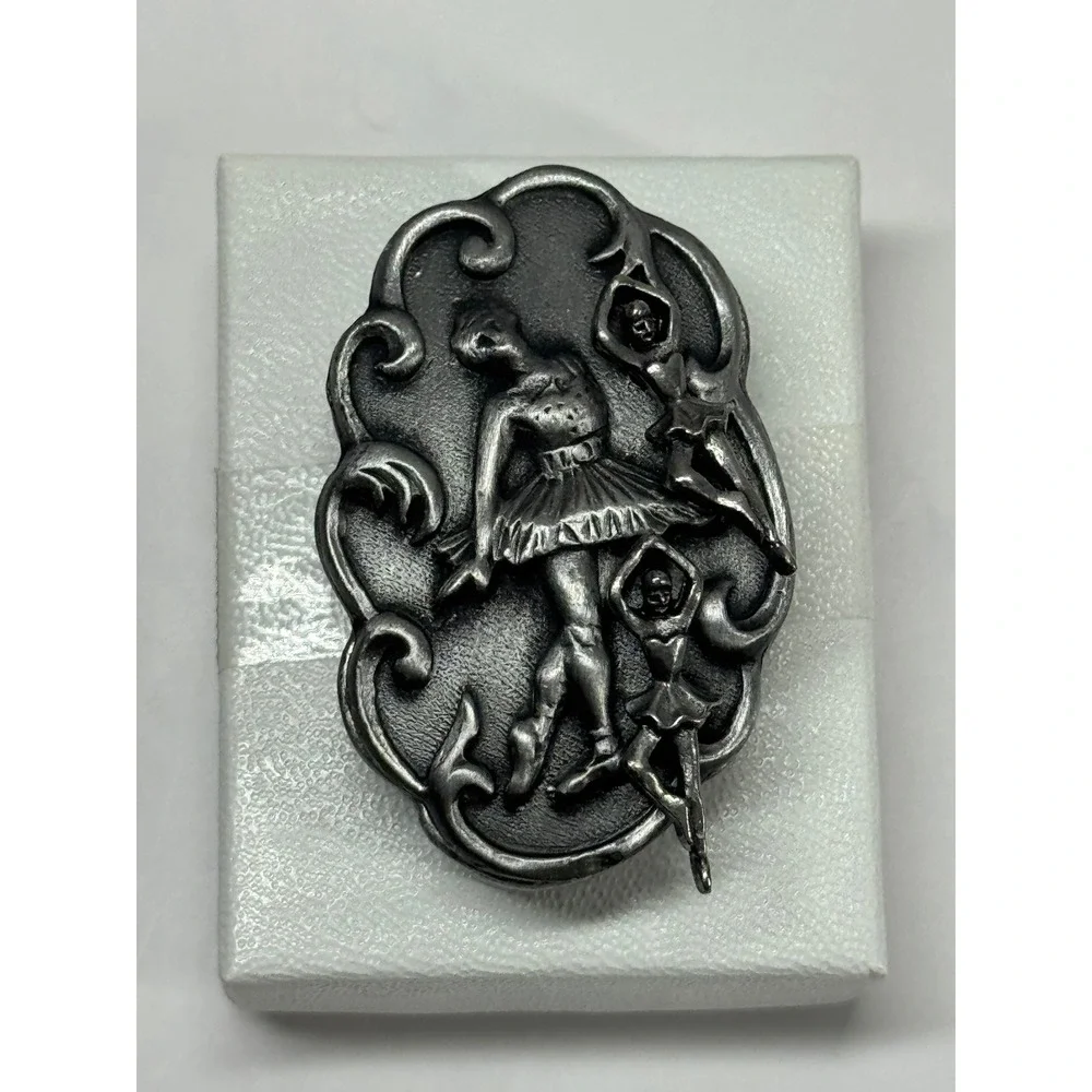 Torino Pewter Ballerina Jewelry Set Necklace Earring Trinket Box Kids New in Box